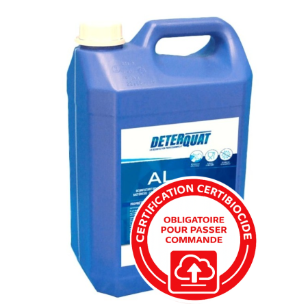 Nettoyant désinfectant toutes surfaces sans rinçage DETERQUAT AL - bidon de 5L